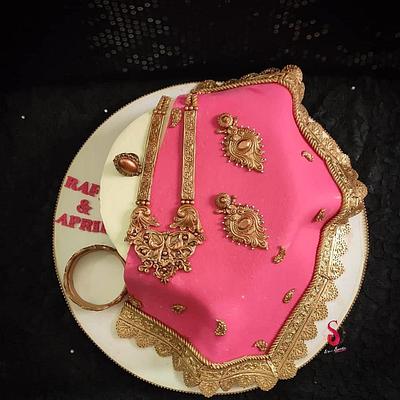 Saree wedding cake  - Cake by Sohana's Sprinkles 