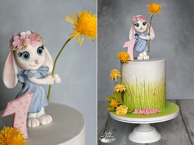 Miss Rabbit and dandelions - Cake by Lorna
