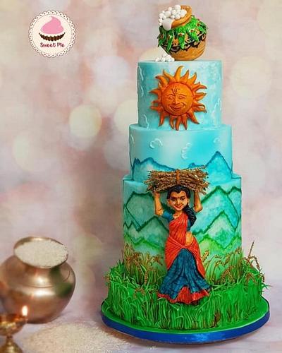 Harvest festival (pongal) theme cake - Cake by sweetpiemy