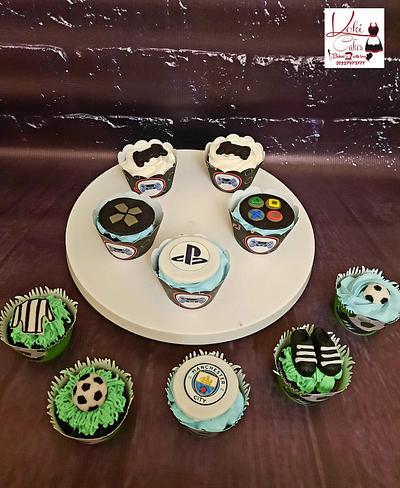 "Football & playstation cupcakes" - Cake by Noha Sami