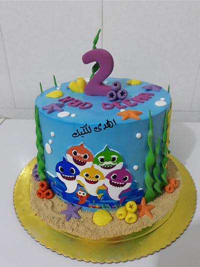 Baby shark  - Cake by Alhudacake 