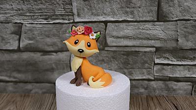 Fox Cake Topper - Cake by Delicious Sparkly Cakes