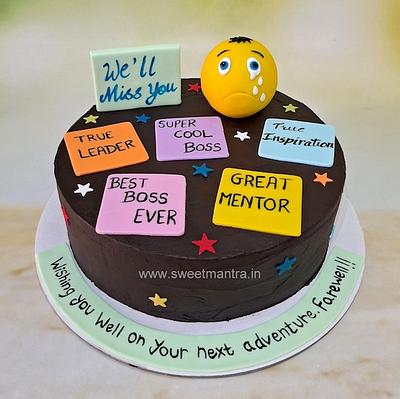 Employee farewell cake - Cake by Sweet Mantra Homemade Customized Cakes Pune