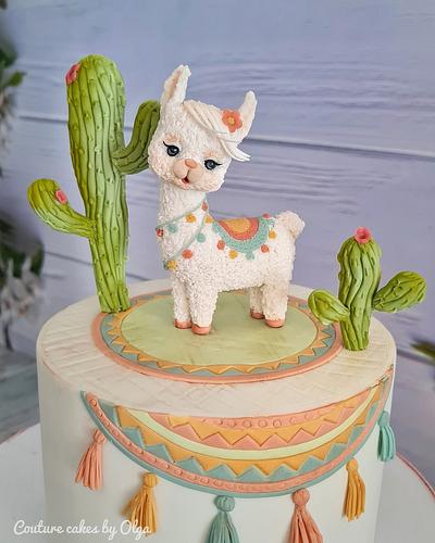 Llama girl - Cake by Couture cakes by Olga