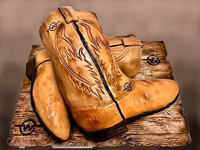 A Pair of Western Boots - Cake by tvbhouston