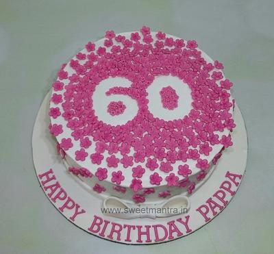 60th Birthday cake - Cake by Sweet Mantra Homemade Customized Cakes Pune