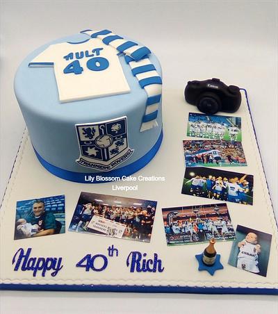 Tranmere Rovers 40th Birthday Cake - Cake by Lily Blossom Cake Creations