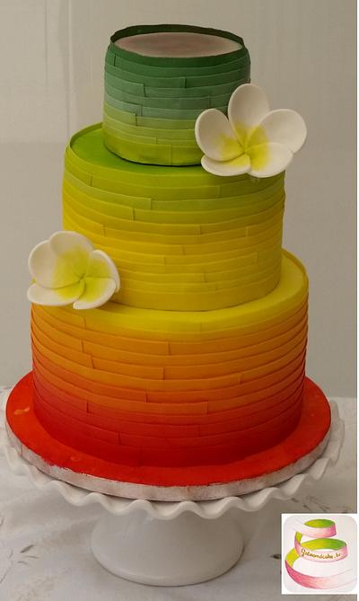 Quilling coloured cake - Cake by Ruth - Gatoandcake