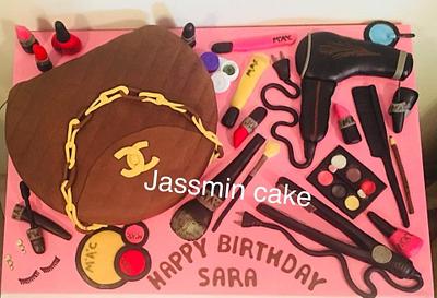 Makeup & bag cake - Cake by Jassmin cake in Egypt 