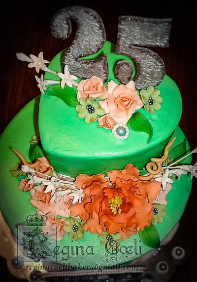 Silver Anniversary Cake - Cake by Regina Coeli Baker