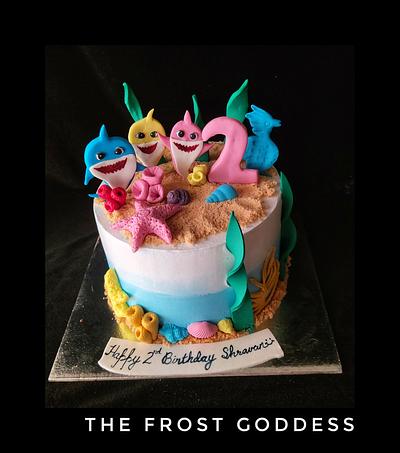 Baby shark cake - Cake by thefrostgoddess