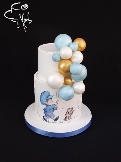 A boy with balloons - Cake by Diana