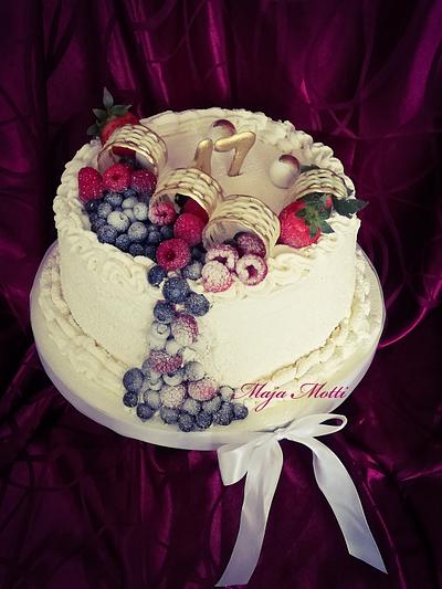 Cream cake with fruits - Cake by Maja Motti