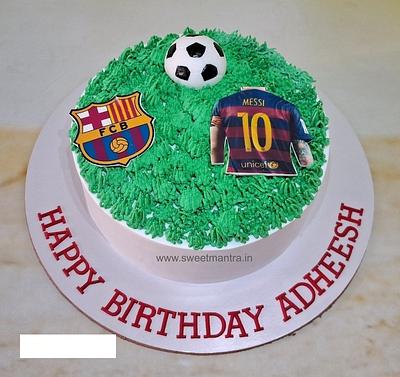 Messi football cake - Cake by Sweet Mantra Homemade Customized Cakes Pune