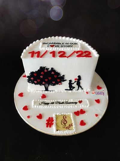 6 month anniversary cake❤️ - Cake by Nikita shah