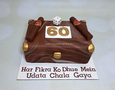 Cigar Box cake for 60th birthday - Cake by Sweet Mantra Homemade Customized Cakes Pune