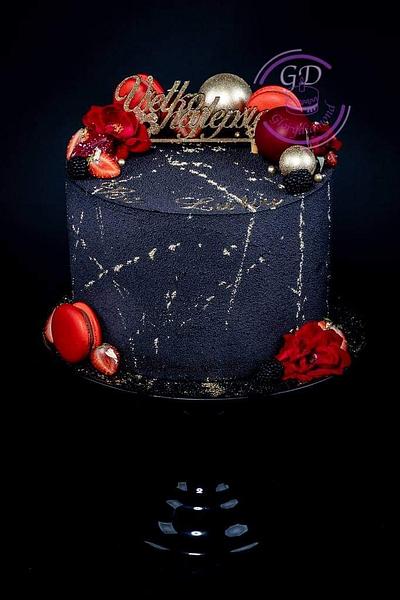 Black-red-gold 😉 - Cake by Glorydiamond