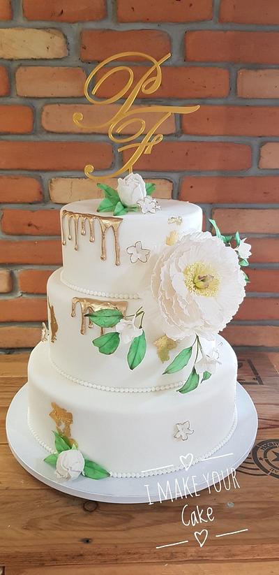 Golden wedding - Cake by Sonia Parente