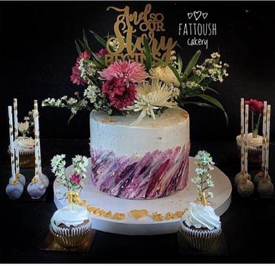 Engagement cake  - Cake by Fattoush 