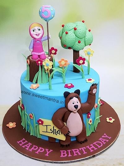 Masha and Bear Fondant cake - Cake by Sweet Mantra Homemade Customized Cakes Pune