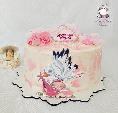 Welcome baby girl - Cake by Kristina Mineva