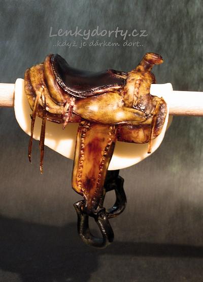 Horse theme - western saddle - Cake by Lenkydorty