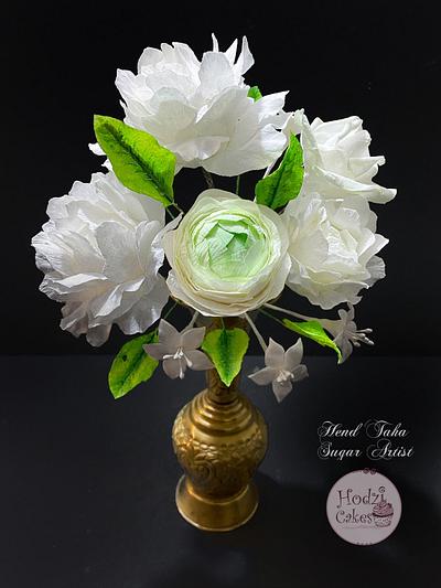Wafer Paper Bouquet - Cake by Hend Taha-HODZI CAKES