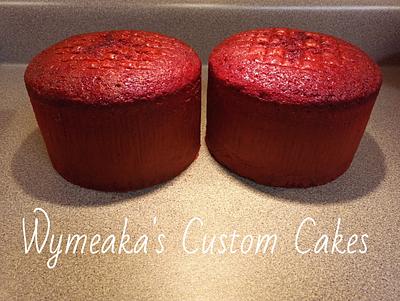Tall Red Velvet Cakes - Cake by Wymeaka's Custom Cakes
