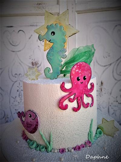Summer baby cake ❤️💜💚 - Cake by Daphne