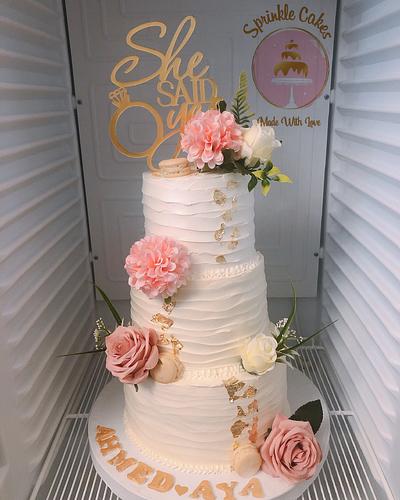 Engagement Cake - Cake by MennaElsawaf