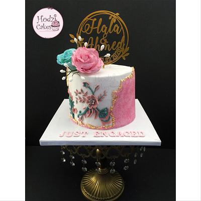 Engagement Cake - Cake by Hend Taha-HODZI CAKES