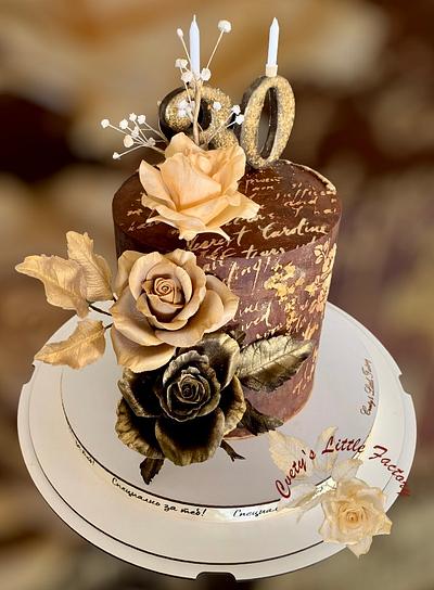 Golden roses - Cake by CvetyAlexandrova