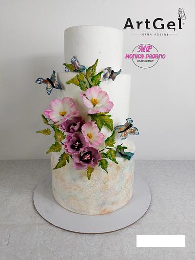 Torta con fiori e farfalle - Cake by Monica Pagano 