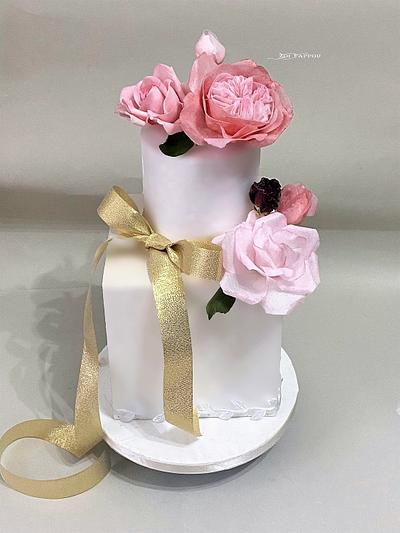 Wedding floral cake - Cake by Zoi Pappou