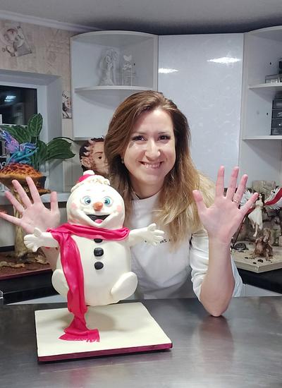 Flying snowman cake by Victoria Zagorodnya  - Cake by Victoria