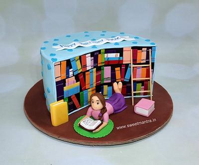 Library theme cake - Cake by Sweet Mantra Homemade Customized Cakes Pune