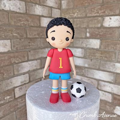 Football Player Cake Topper - Cake by Crumb Avenue