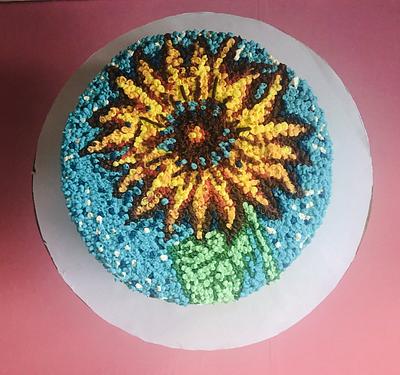Pointilism cake with buttercream  - Cake by Cakesmithinc
