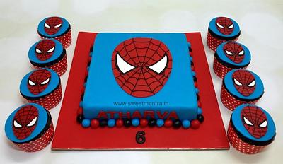 Spiderman face cake - Cake by Sweet Mantra Homemade Customized Cakes Pune