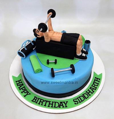 Gym workout theme cake - Cake by Sweet Mantra Homemade Customized Cakes Pune