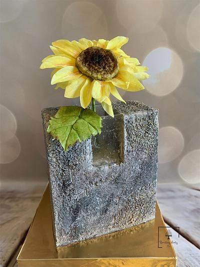Concrete vase - Cake by Renatiny dorty