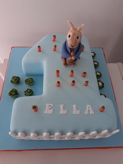 Peter rabbit 1st birthday cake - Cake by Combe Cakes