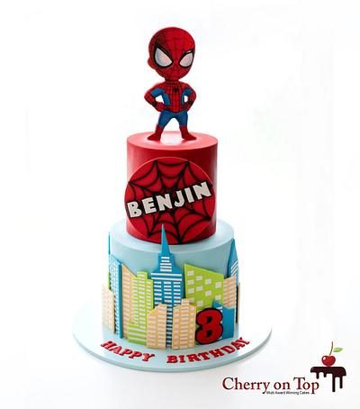 Playful Spider-Man cake - Cake by Cherry on Top Cakes