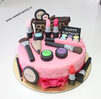 Makeup kit cake - Cake by Sweet Mantra Homemade Customized Cakes Pune