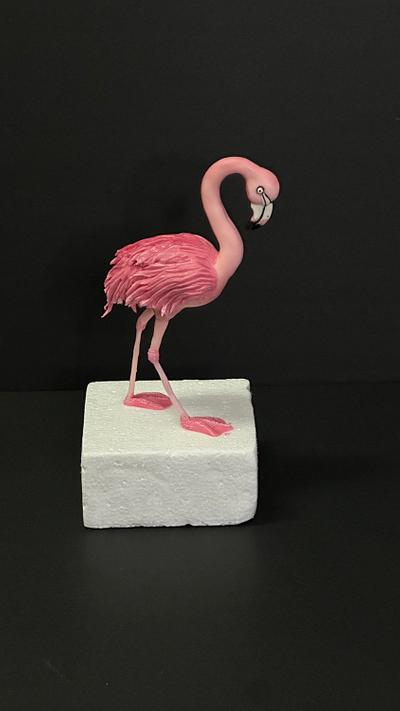 Cake topper pink flamingo 🦩  - Cake by Miss.whisk