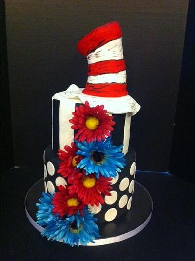 Dr. Seuss gender reveal cake - Cake by Woodcakes