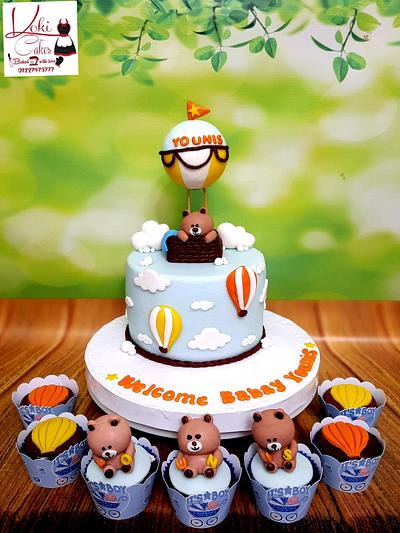 "Baby shower cake & cupcakes" - Cake by Noha Sami