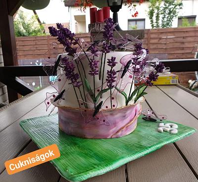 Lavenders and butterflies - Cake by Cukniságok