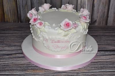 Romantic baptism cake - Cake by Daria Albanese