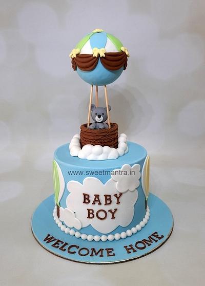 Welcome baby boy cake - Cake by Sweet Mantra Homemade Customized Cakes Pune